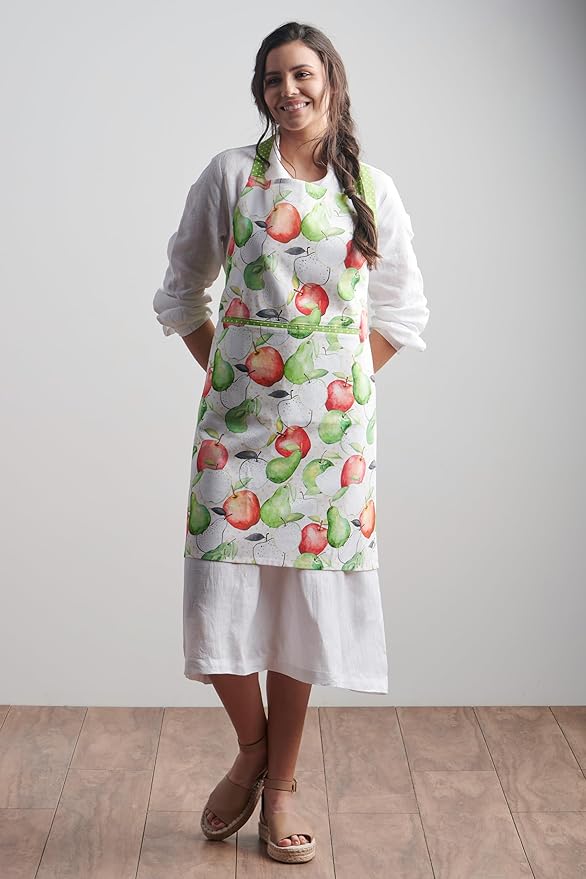 Maison d' Hermine 100% Cotton Apron for women with Pocket Kitchen Chef Apron for Men Cooking Mothers Day Gifts