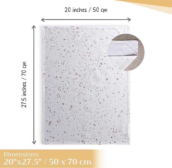 Maison d' Hermine Kitchen Towels Set of 3 100% Cotton 27.50" x 20" Reusable Cloth Dish Towels Absorbent with Hanging Loop for Kitchen Gifts for Mothers Day Spring/Summer (Meadow Florals - Brown)