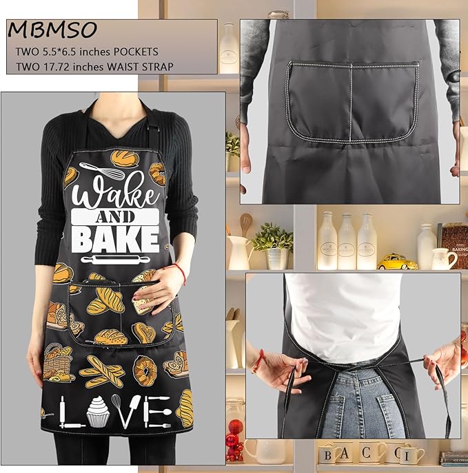 MBMSO Baking Apron the Secret Ingredient is Always Love Apron Baker Gifts Baking Cooking Gifts for Bake Lover Kitchen Apron