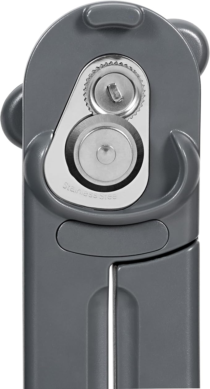 Culinare MagiCan Manual Tin Opener – Stainless Steel Cutting Wheel, Ergonomic Handle for Safe, Easy Can Opening – Lightweight, No Sharp Edges, Grey – Trusted Kitchen Essential