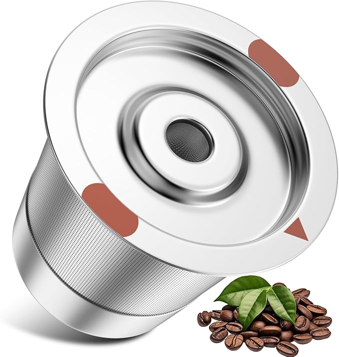 Reusable K Cups for Keurig Stainless Steel Refillable Coffee Pods - Metal K Cup Reusable Coffee Filter for Keurig 1.0 & 2.0 K-Classic K-Elite K-Express K-Mini, BPA Free Permanent Coffee Filter(1 pack)