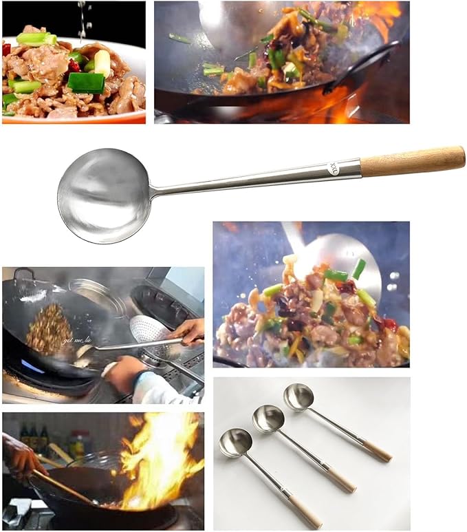 Sunrise Commercial Grade Wok Ladle 19.5" (XL)