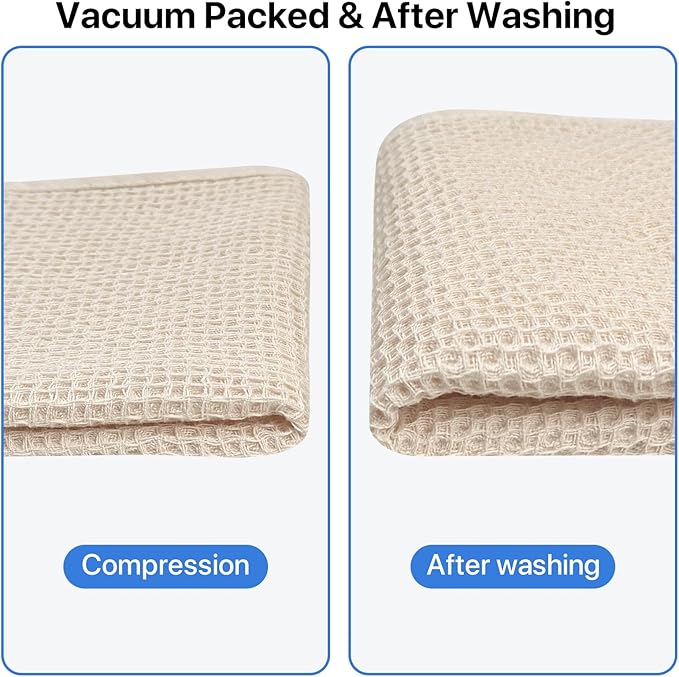 100% Cotton Waffle Weave Kitchen Towels, 8 Pack Dish Cloths for Washing Dishes, Ultra Soft Absorbent Dish Towels, Quick Drying Kitchen Rags, 12x12 Inches, Mixed Color