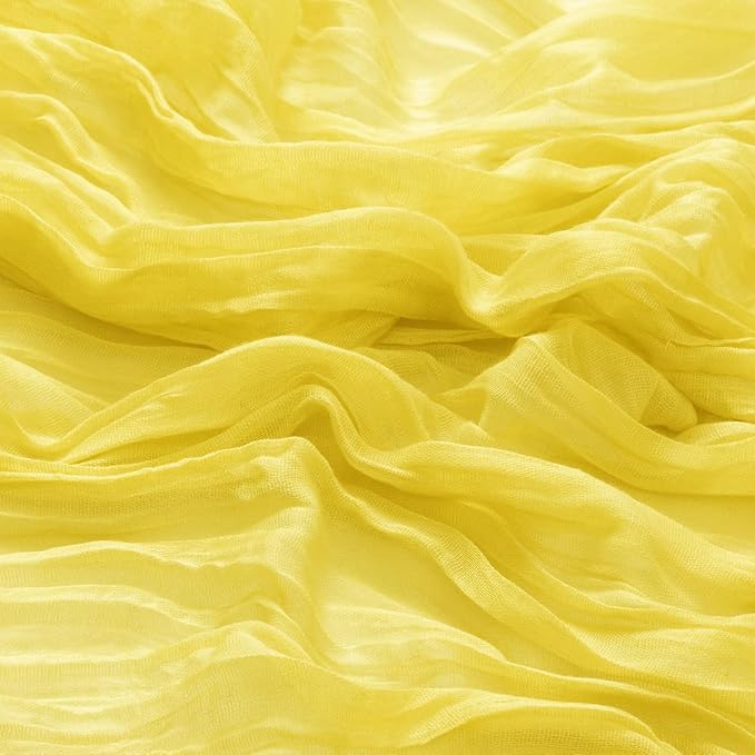 DeZerlor 20 Pack Lemon Yellow Cheesecloth Napkins Spring Cloth Napkins Set of 20 Yellow Dinner Napkins Bulk 21x21 Inches for Wedding Bridal Shower Baby Shower Parties