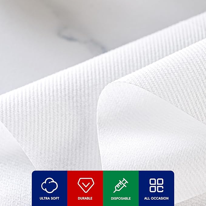 1000 Pack Disposable Bathroom Napkins Hand Towels for Bathroom, White Guest Napkins, Paper Towels for Kitchen, Parties