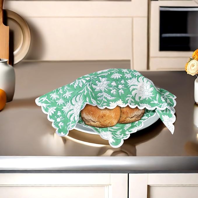 Ridhi Mint Green Cloth Napkins 100% Pure Cotton Farmhouse Wedding Dinner Napkins for Easter, Thanksgiving, Holiday Daily Wedding uses Napkins (4-20x20 Dinner Napkin)
