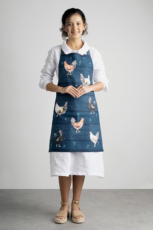 Maison d' Hermine 100% Cotton Apron for women with Pocket Kitchen Chef Apron for Men Cooking Mothers Day Gifts