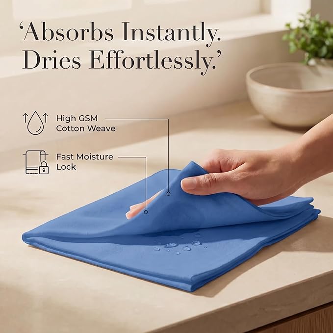 Urban Villa Cloth Napkins Set of 12 20x20 Inches 100% Cotton Napkins Cloth Washable Soft Durable Reusable Absorbent Table Dinner Napkins Cloth for Hotel Lunch Restaurant Weddings Parties-Royal Blue