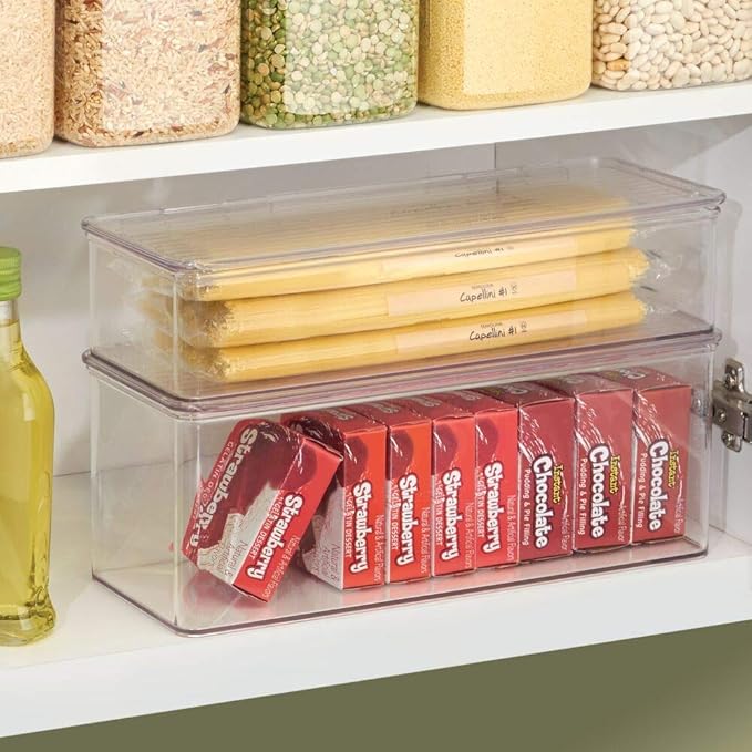 mDesign BBQ Grill Accessories Organizer Box for Cooking Utensils - Clear
