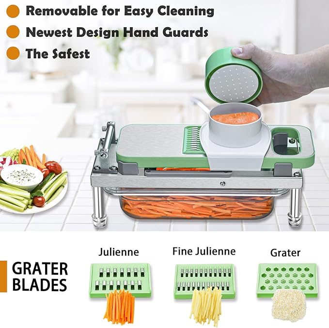 Vegetable Chopper, Veggie Chopper With 10 Blades, Onion Cutter with Container, Pro All-in-1 Food Dicer (10 Blades)