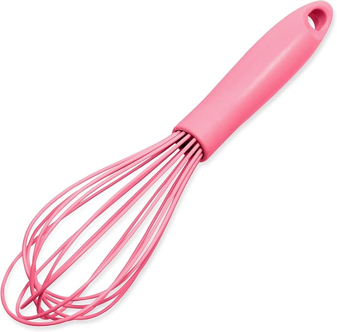 Chef Craft Premium Silicone Wire Cooking Whisk, 10.5 inch, Pink