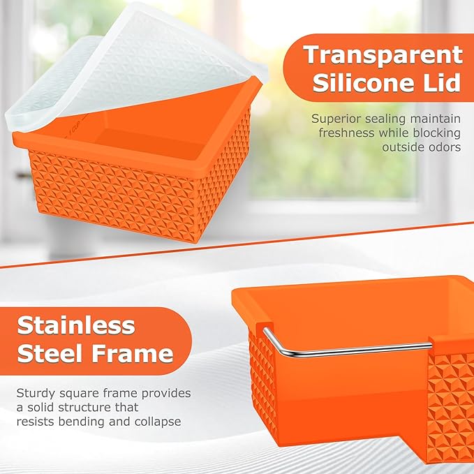 Silicone Freezer Molds for Soup Cube - 2-Cup Freezer Storage Container Tray with Lid,4 Pack Stackable Ice Cube Trays for Portion Control,Food Storage Meal Prep,Oven & Dishwasher Safe