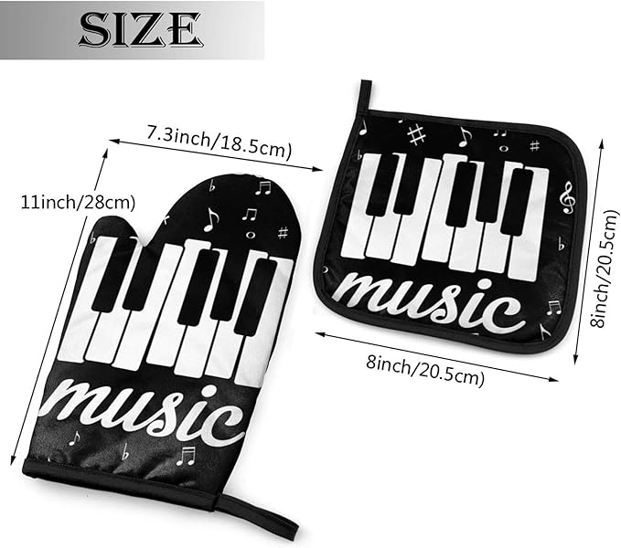 Oven Mitts and Pot Holders Sets of 2, Funny Oven Mitt, Cute Housewarming Gift, Thanksgiving Oven Mitts, Christmas Kitchen Gifts，Kitchen Gifts for Men