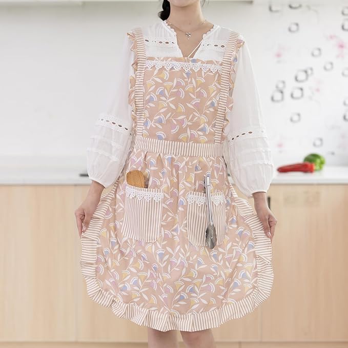 Funny Aprons for Women with Pockets, Kitchen Cooking Grilling Bbq Cute Chef Apron, Mothers Day Birthday Gifts for Women