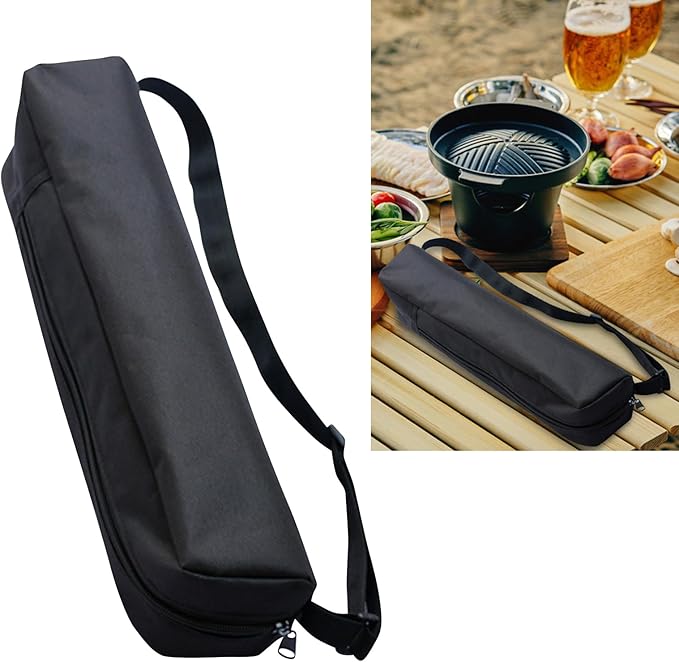 Grill Storage Bag, Oxford Cloth BBQ Tools Carry Bag, Waterproof Grill Utensil Accessory Storage Bag, Grill Utensil Holder Pouch for Camping Picnic Barbecue(size:57 x 10 x 10cm)