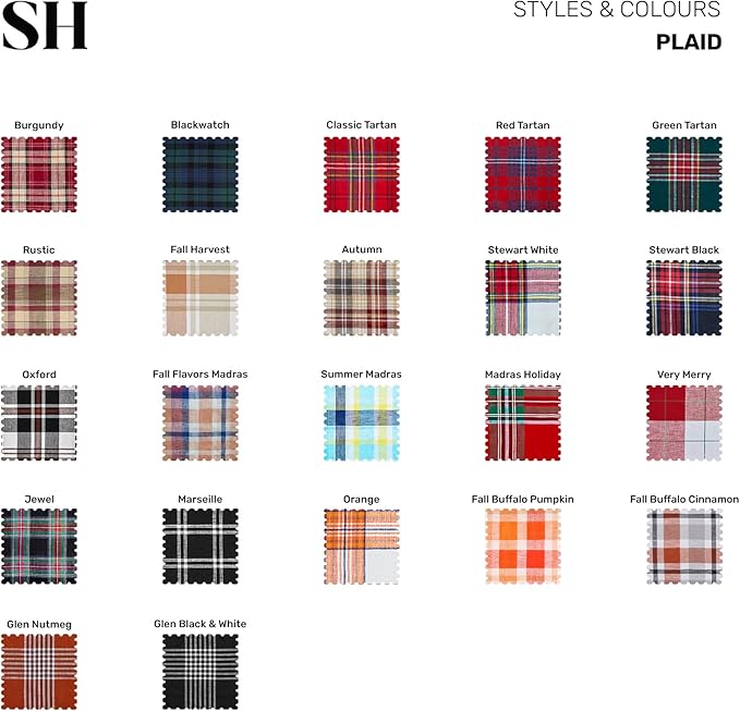 Solino Home Linen Kitchen Towels 17 x 26 Inch - 100% Pure Linen Red and White Very Merry Tartan Plaid Kitchen/Tea Towels Set of 2 - Handcrafted and Machine Washable