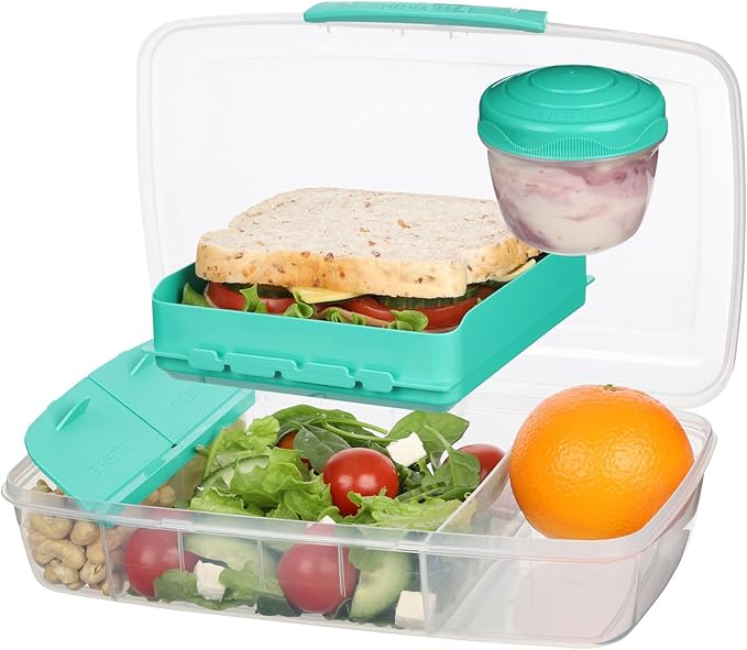Sistema To Go Collection Large Bento Box Plastic Lunch and Food Storage Container