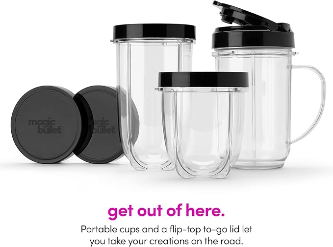 Magic Bullet Blender,Small,Silver,11 Piece Set,(Pack of 2)