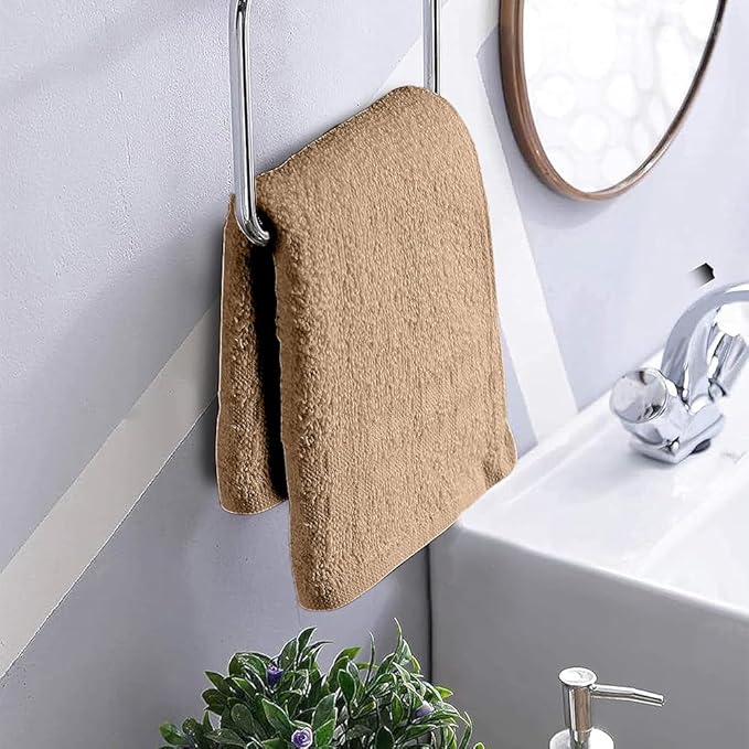 100% Cotton Washcloths 60 Pack|700 GSM|Soft Face & Body Washcloths|Highly Absorbent|12 x 12 Inches|Coffee