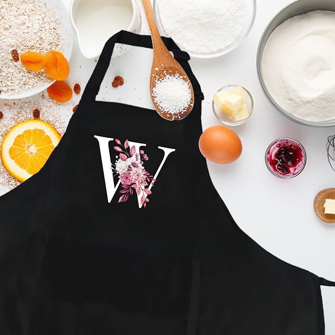 Personalized Aprons for Women with Pockets, Cute Aprons for Women Chef Baking, Cooking Gifts for Mom Birthday