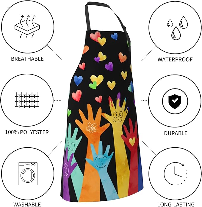 Funny Apron Polyester Grooming Aprons with Pocket for Cooking Kitchen Grilling Adults