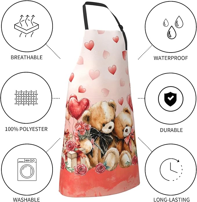 Funny Apron Polyester Grooming Aprons with Pocket for Cooking Kitchen Grilling Adults