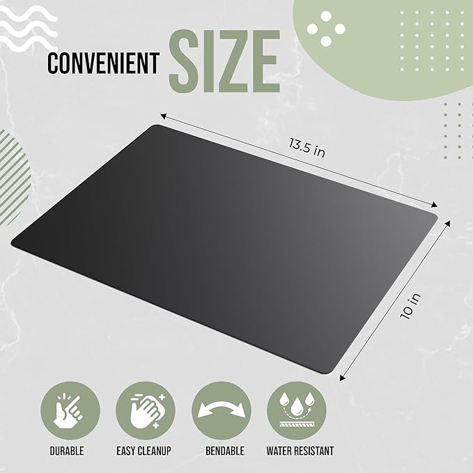 Crown Display Disposable Cutting Boards for Kitchen 15 Count Black Cutting Board 10 Inch X 13.5 Inch Flexible Cutting Boards For Kitchen ~ Patent Pending ~ Recyclable Disposable Cutting Board Sheets