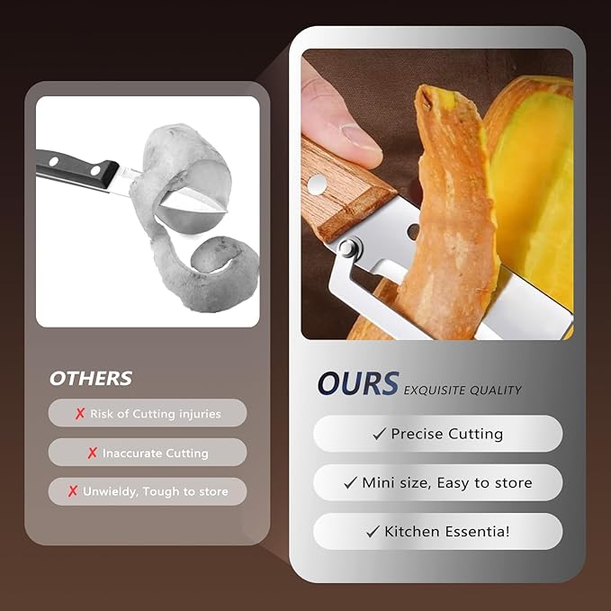 2026 New Multi-Functional Vegetable Peeler for Kitchen, Ultra-Sharp Stainless Steel Blade with Wooden Handle and Bottle Opener, For Vegetables or Fruits that Need to Be Peeled (2 Pcs)