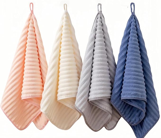4PCS Microfiber Hand Towels for Bathroom Christmas Decorations Quick Dry Small Towel Set Bathroom Kitchen 14 x29.6inch