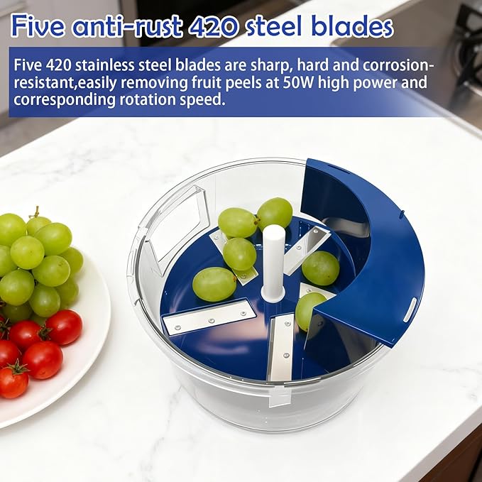 Electric Automatic Grape Peeling Machine,USB-C Charging,One-Button Garlic Peeler,Suitable for Small Fruits Such as Grapes, Garlic, Jujube, Etc.