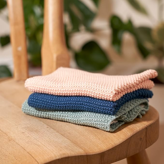 Wild & Stone | Organic Cotton Dish Cloth | Eco-Friendly Kitchen Cloth | Biodegradable & Compostable Cleaning Cloth | Berry