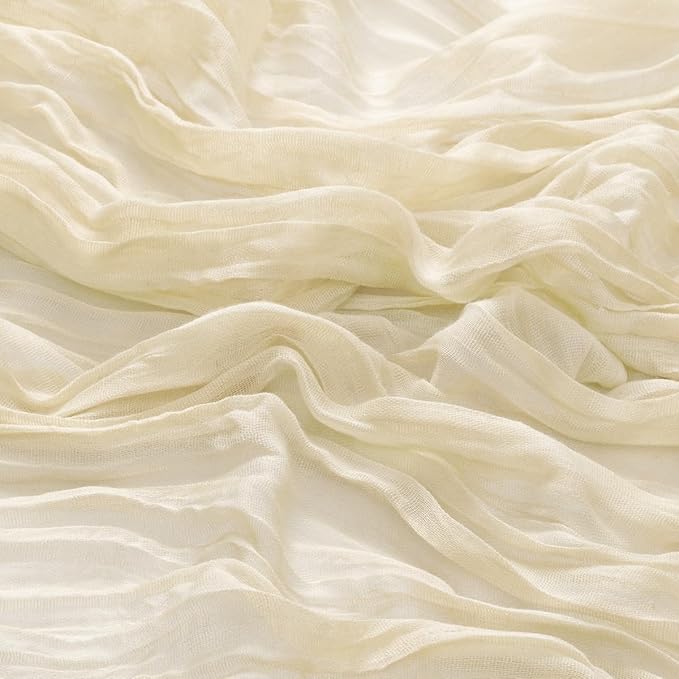 DeZerlor 30 Pack Beige Cheesecloth Napkins Christmas Cloth Napkins Set of 30 Cream Holiday Dinner Napkins Bulk 21x21 Inches for Wedding Bridal Shower Baby Shower Xmas Parties