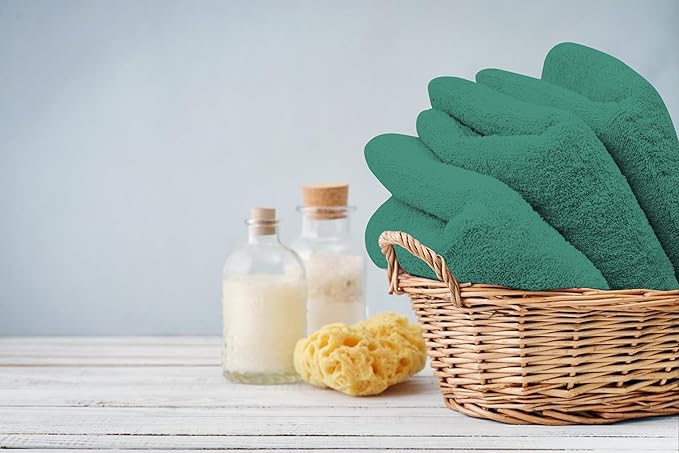 Premium Hand Towels Pack of 6 (16" x 30”) 100% Combed Ring Spun Cotton | Highly Absorbent Hand Towels Set | Ultra Soft for Home, Gym & Spa (Dusty Green)