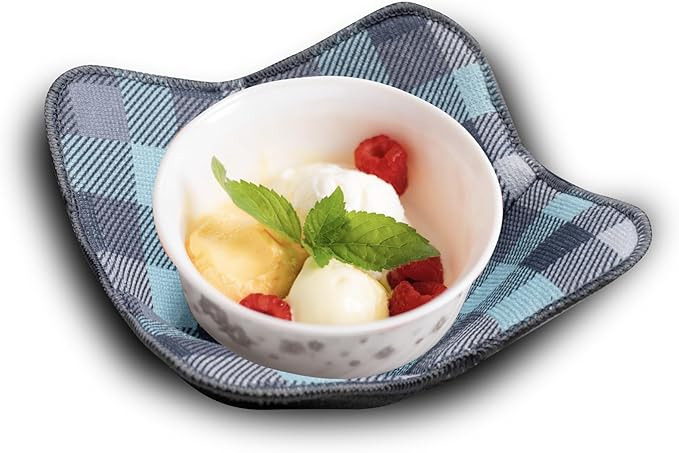 Aticca Microwave Bowl Cozy Holders for Hot Food Set of 4 Hot Pads for Bouillon Cups Multipurpose Heat Proof Plate Holder