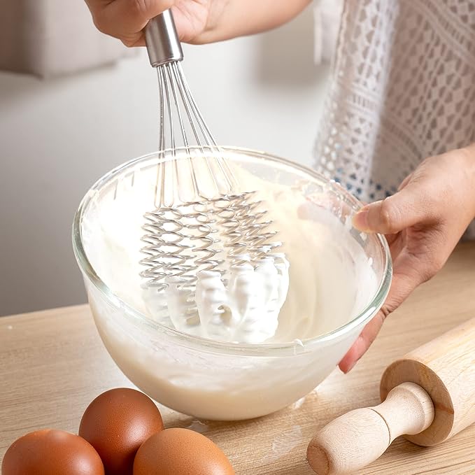 Rapid Whisk - Premium Stainless Steel Whisk for Faster, Foamier Results - Rust-Free & Dishwasher Safe - Versatile Kitchen Tool for Cream, Sauces, Eggs, and More