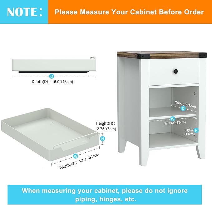 Jolitac 1 Pack Pull Out Cabinet Organizer with Adhesive Nano Film Heavy Duty Storage and Organization Slide Out Pantry Shelves for Kitchen, Bathroom and Living Room (12.2" Wide-16.9" Deep)