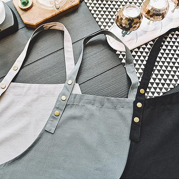 MORNITE Art Aprons for Painting Pottery Ceramics, Mens Women Kitchen Cooking Aprons Waterproof Green