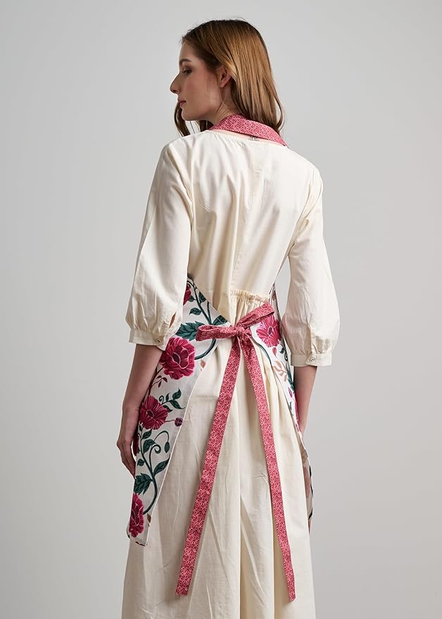 Maison d' Hermine 100% Cotton Apron for women with Pocket Kitchen Chef Apron for Men Cooking Mothers Day Gifts