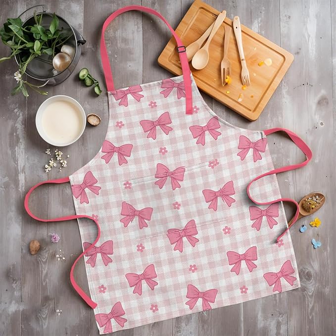 SANDJEST Kids Apron with Chefs Hat Set, Kitchen Apron Gifts
