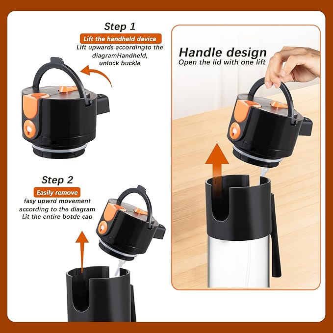 Glass 2 In 1 Olive Oil Dispenser Bottle for Kitchen Gadgets, Olive Oil Sprayer for Cooking 17.2oz/511ml (Transparent)