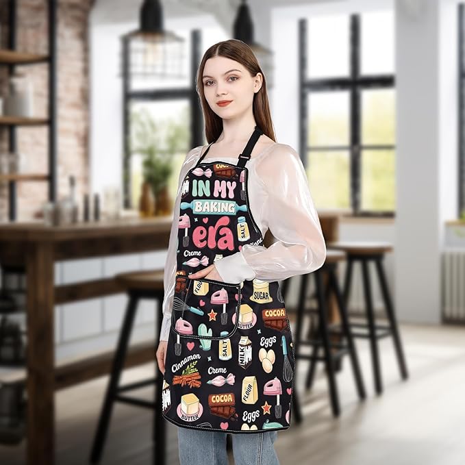 WSNANG Funny Baking Aprons with Pockets In My Baking Era Apron Bakers Gifts Pastry Chef Gift