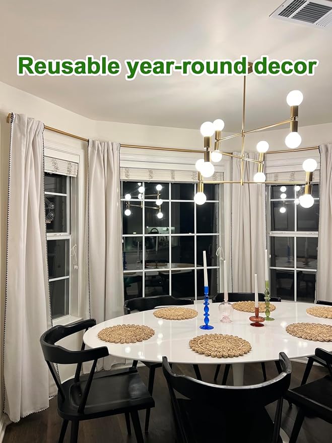 Laquedecraft 15" Set of 4 Round Corn Husk Placemats | Boho Woven Rattan Table Mats | Farmhouse Wicker Spring Plate Chargers Like Water Hyacinth, Seagrass for Wedding, Party, Christmas, Events