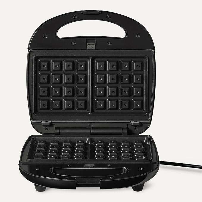 Amazon Basics 3-in-1 Sandwich Maker, Panini Press and Waffle Maker with Removable Plates, 760W