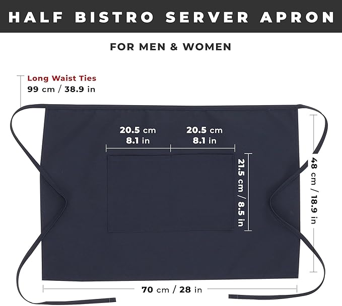 Chef Works Unisex Half Bistro Server Apron
