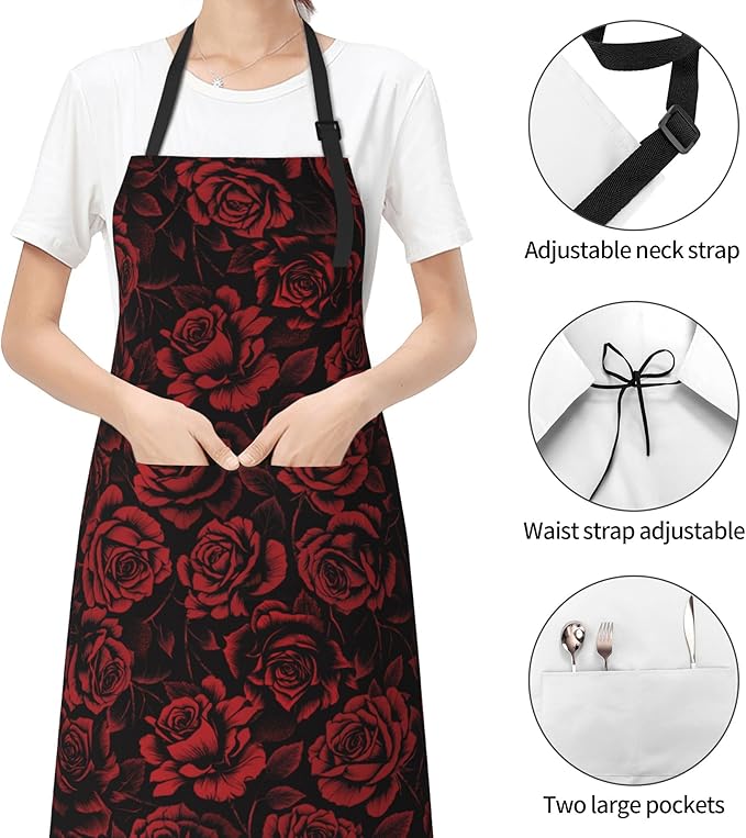Funny Apron Polyester Grooming Aprons with Pocket for Cooking Kitchen Grilling Adults