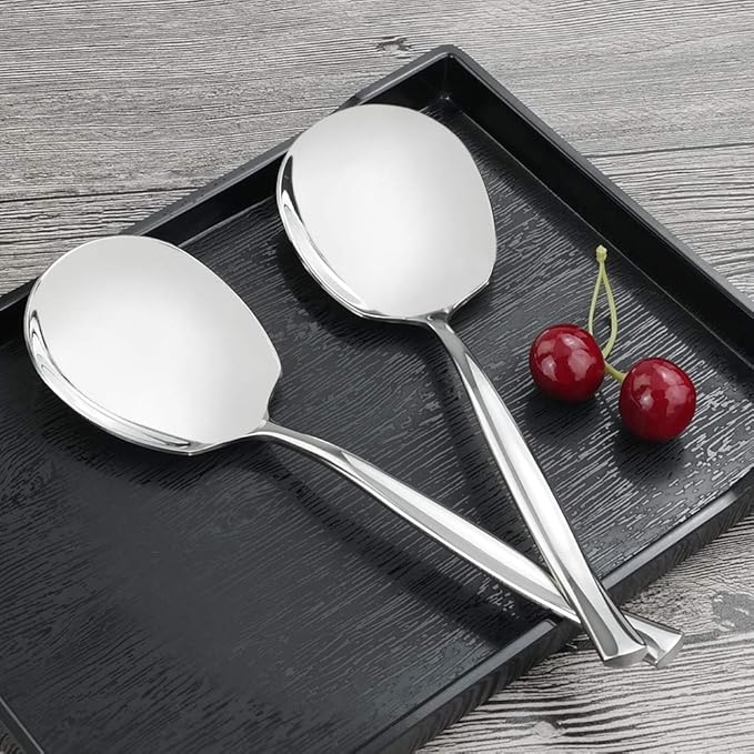 Idomy 8-Piece Stainless Steel Buffet Serving Spoon, Large Serving Spoon