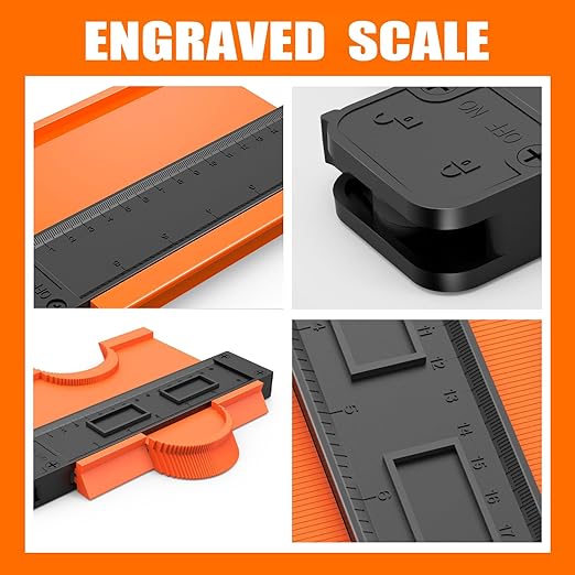 Zozen 2Pack Contour Gauge, Engraved Scale - Not Fade, 10'' and 6'' Contour Gauge Profile Tool Duplicator with Lock, Measure Copy Tool, Cool Gadgets for Men, Gifts for Men Dad Husband.