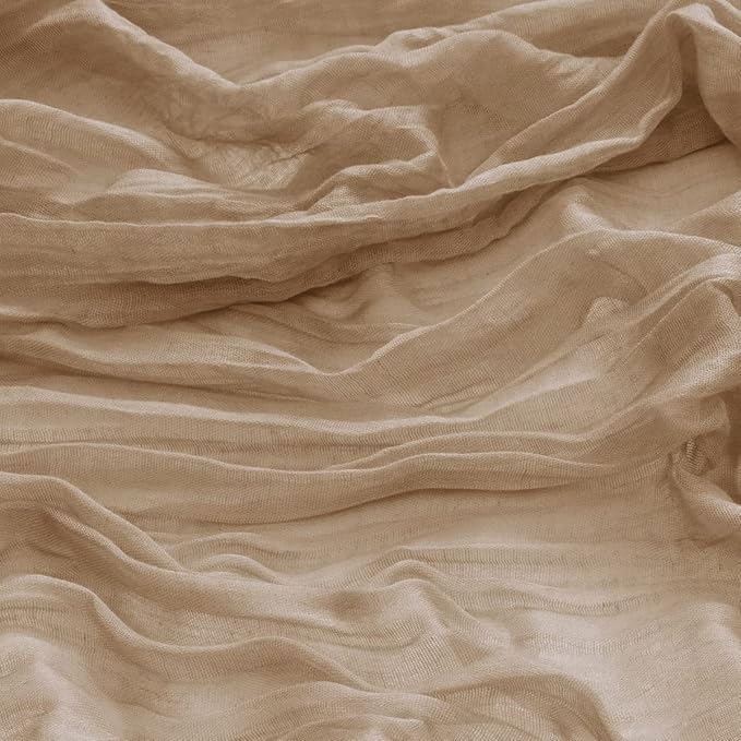 DeZerlor 12 Pack Nude Cheesecloth Napkins Spring Cloth Napkins Set of 12 Coffee Dinner Napkins Bulk 21x21 Inches for Wedding Bridal Shower Baby Shower Parties