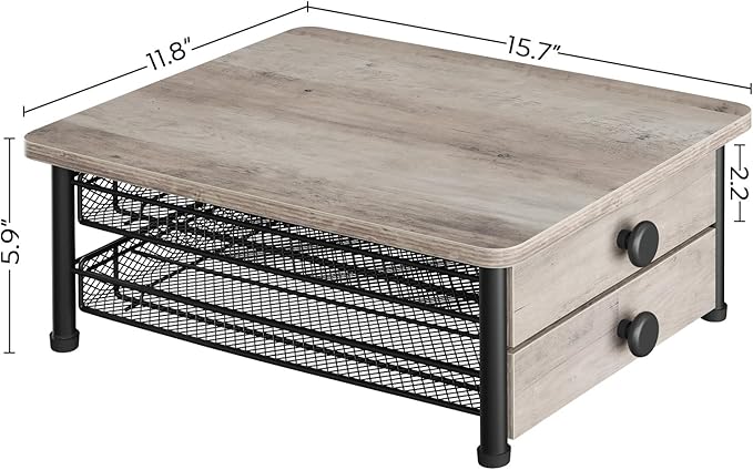YATINEY Coffee Pod Drawer Holder, 70 Capacity Coffee Capsule Storage Organizer, 2-Tier Coffee Pod Drawer for K Cup, for Home Kitchen, Greige KH28BG