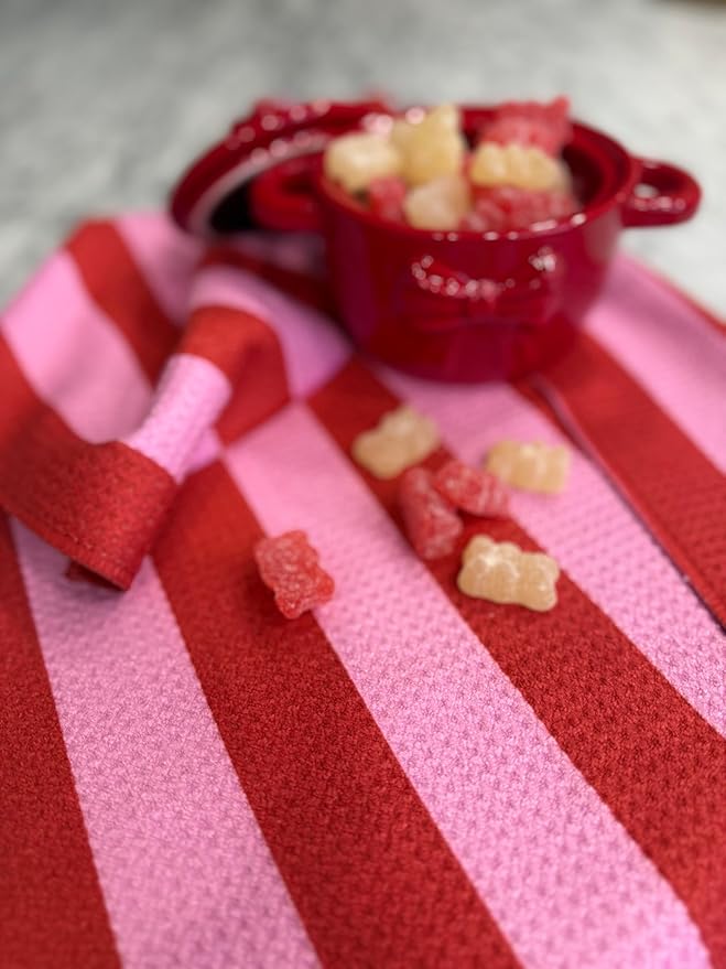 || 3 Pack|| Double Sided || Not Your Ordinary Dish Towels || Waffle Weave Microfiber|| Highly Absorbent || Hanging Loop || Dish Cloths || Modern || Designer Prints || Valentines